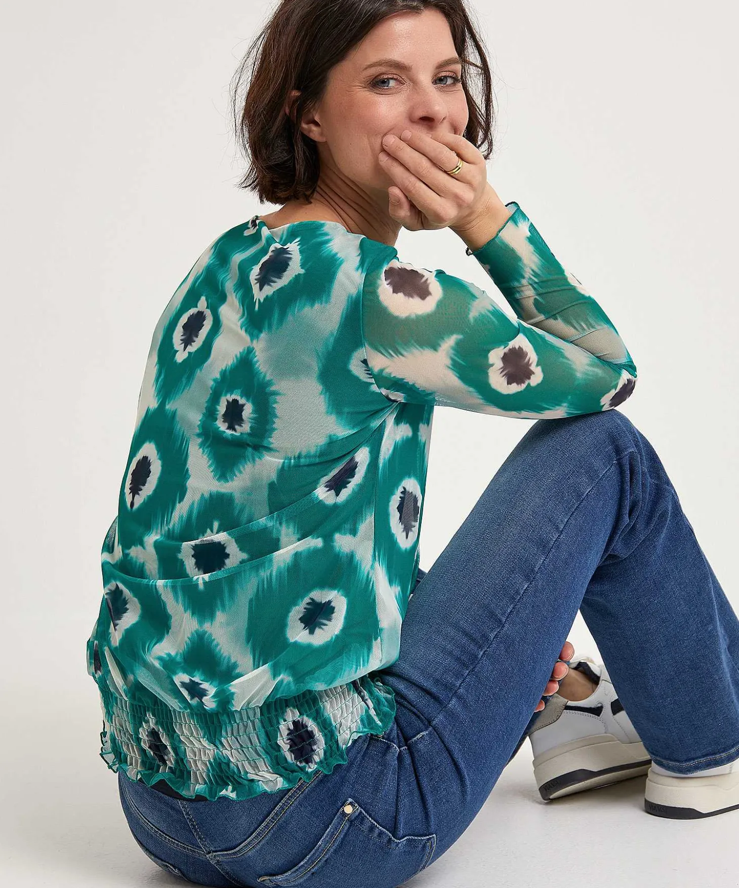 Kyra Mesh Top Tie-Dye Simone
