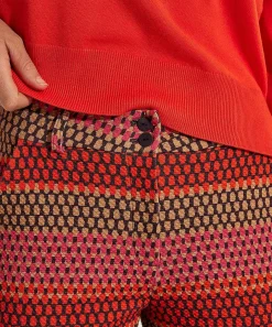 Kyra Multicolor Structuur Wide Leg Broek Ferris