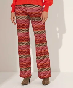 Kyra Multicolor Structuur Wide Leg Broek Ferris
