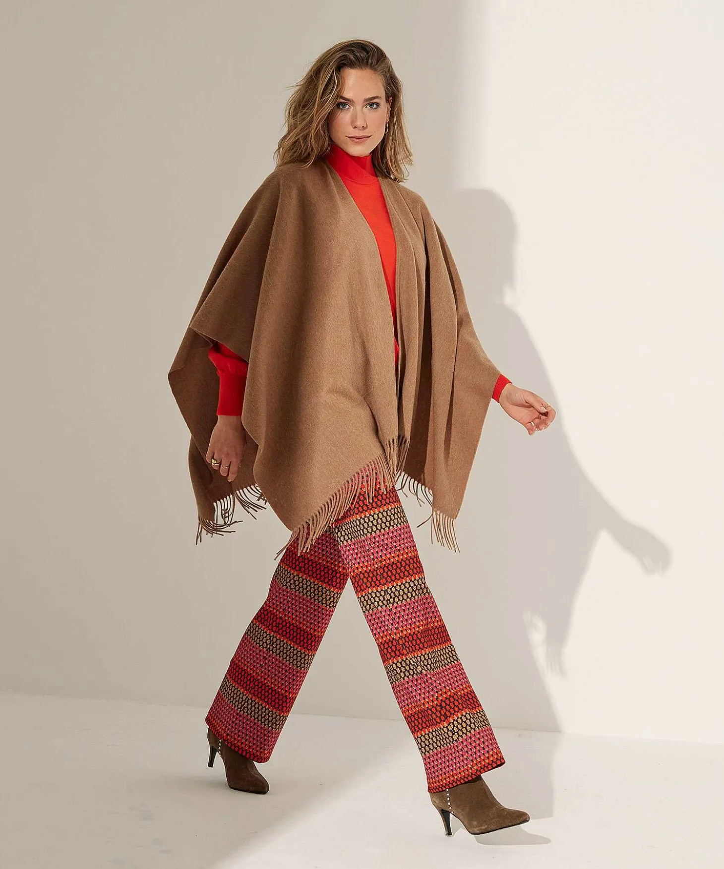 Kyra Multicolor Structuur Wide Leg Broek Ferris