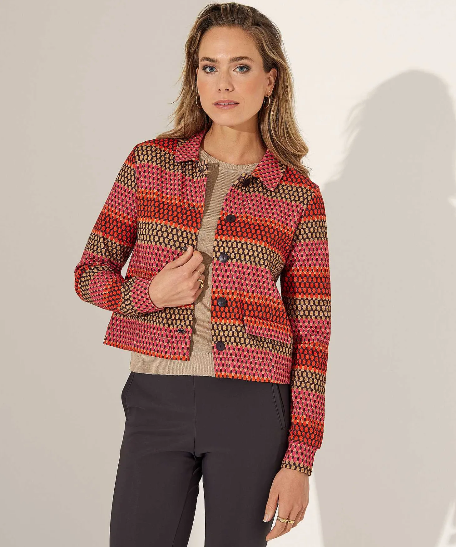 Kyra Multicolor Structuur Jasje Leona