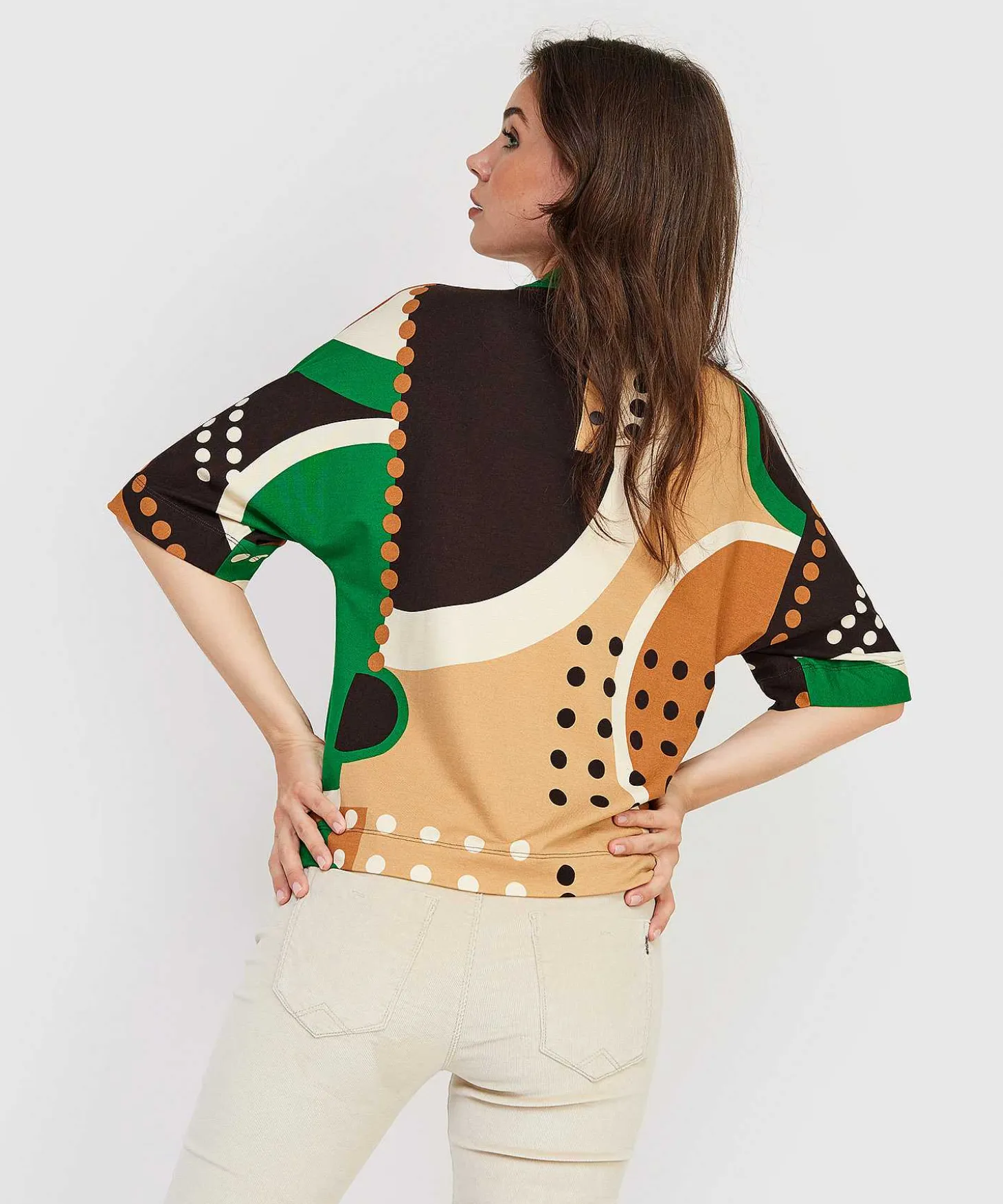 Kyra Top Col Grafische Print Marielle