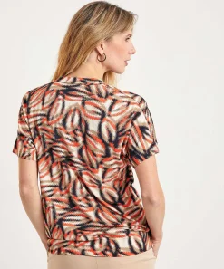 Kyra Top Faded Leaf Noor