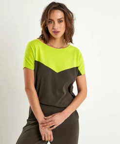 Kyra Truitje V-Vorm Colorblock Alika