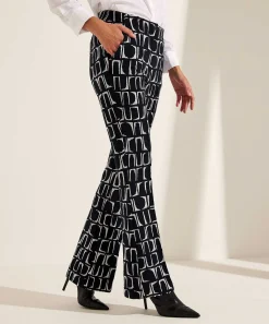 Kyra Wide Leg Broek Geo Print Dipper