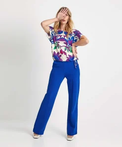 Kyra Wide Leg Broek Structuur Hetty
