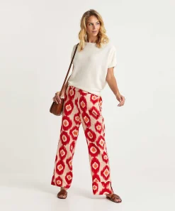 Kyra Wide Leg Broek Tie-Dye Dot Natalie