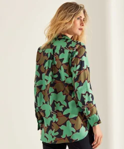 Lasalle Blouse Bladprint Zijde New York
