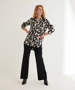 Lasalle Blouse Two-Tone Print Zijde Cairo