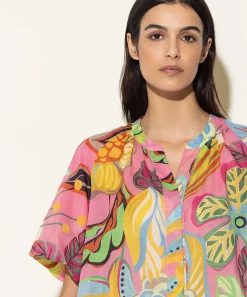 Luisa Cerano Blouse Tropische Bloemprint