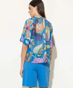 Luisa Cerano Blouse Tropische Bloemprint