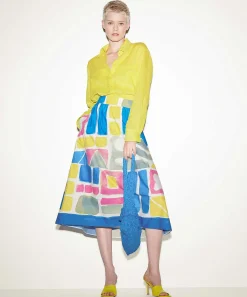 Luisa Cerano Poplin Rok Grafische Print