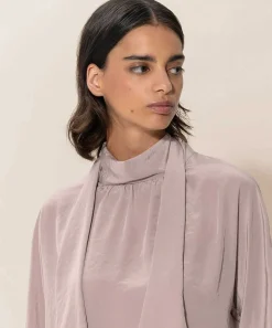 Luisa Cerano Silky Blouse Met Strik