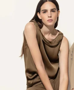 Luisa Cerano Silky Top Met Watervalhals