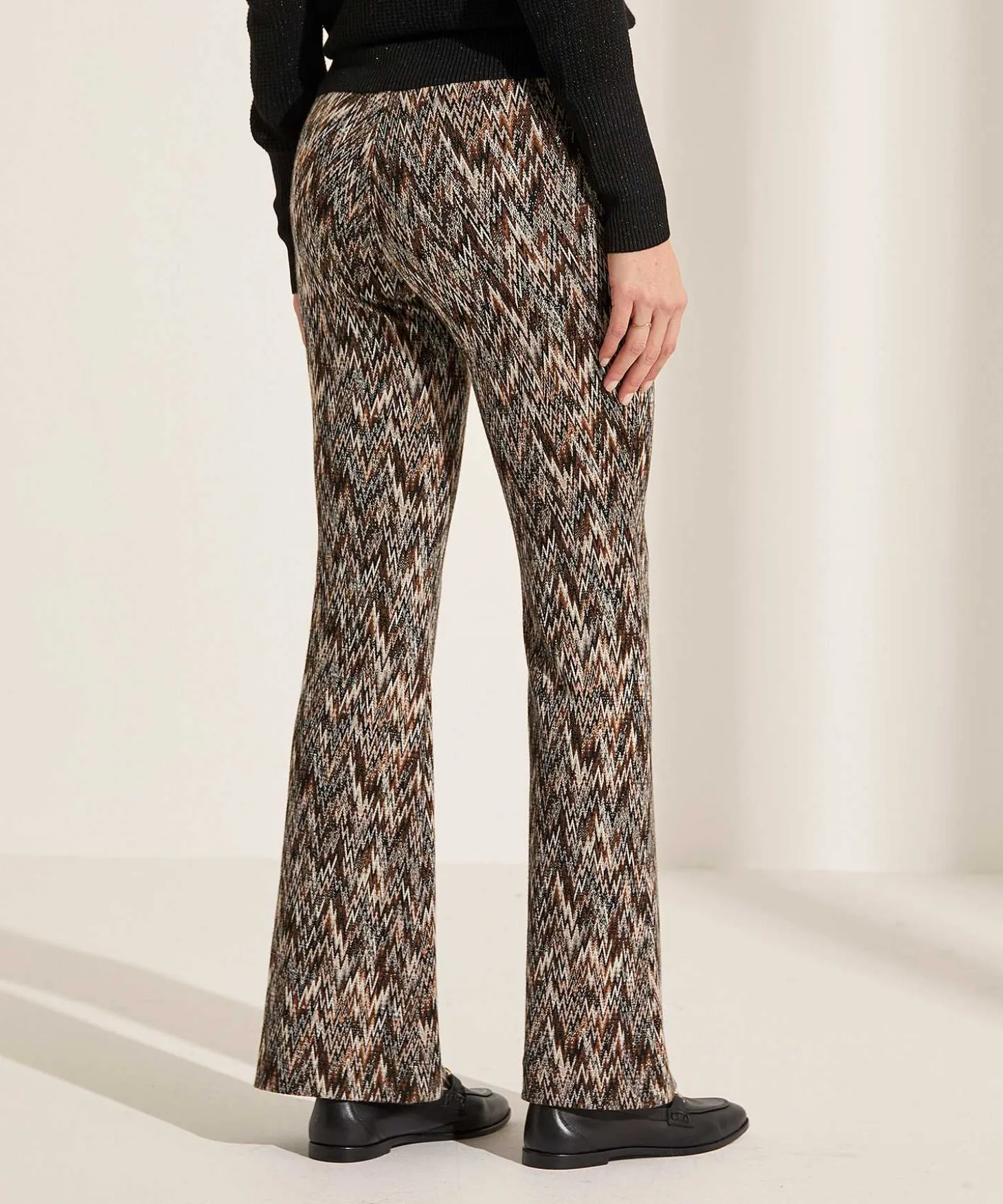 Mac Jeans Bootcut Broek Zigzag Jacquard