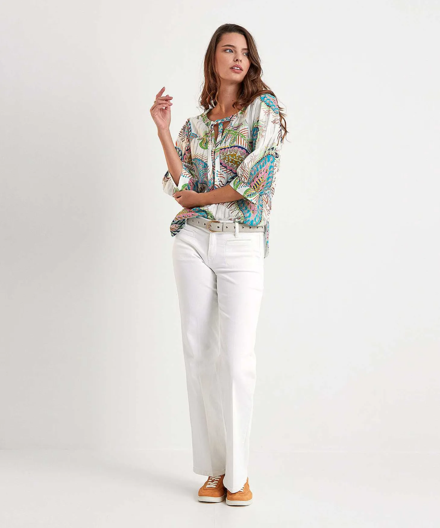 Marc Cain Blouse Multicolor Bladprint