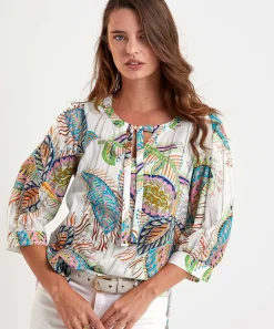 Marc Cain Blouse Multicolor Bladprint