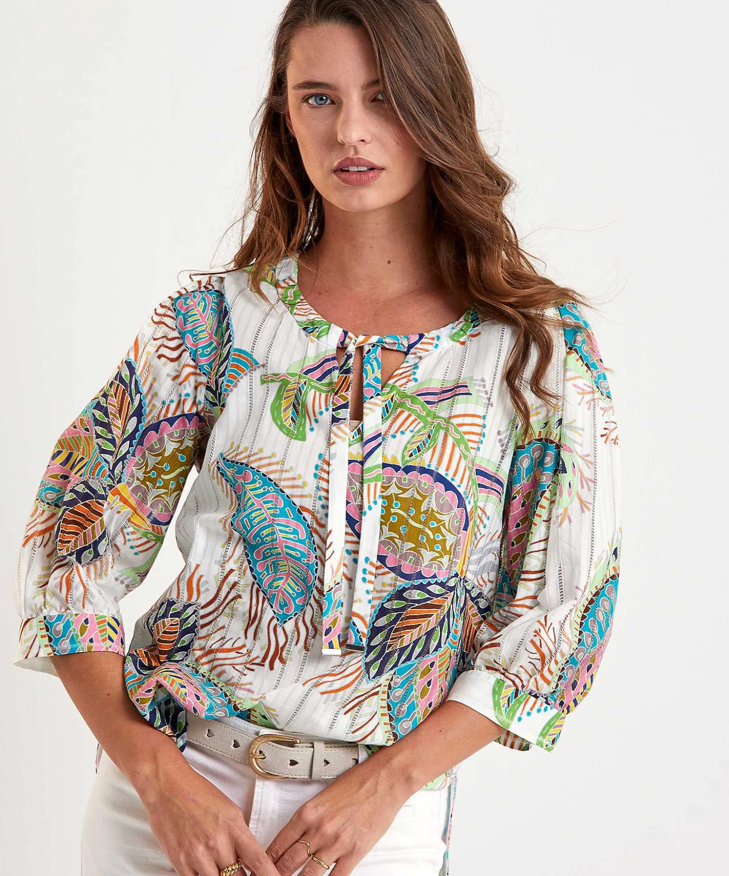 Marc Cain Blouse Multicolor Bladprint