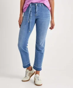 Marc Cain Kick Flare Jeans Met Vlechtceintuur Fyli