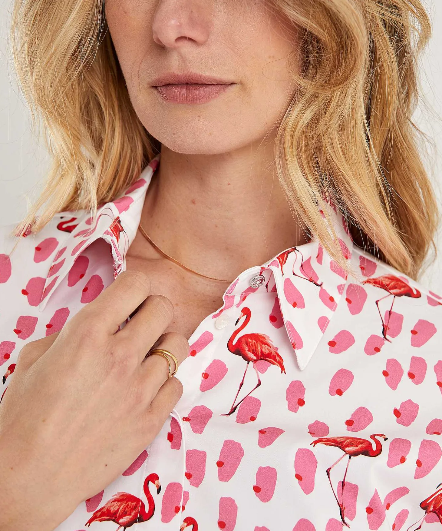 Marc Cain Poplin Blouse Flamingo
