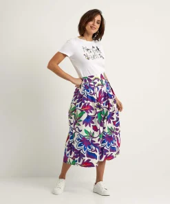 Marc Cain Shirt Met Bloemen Letterprint