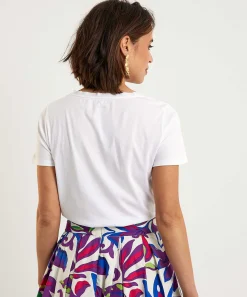 Marc Cain Shirt Met Bloemen Letterprint