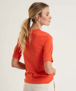 Marc Cain Shirt Met Halflange Mouw