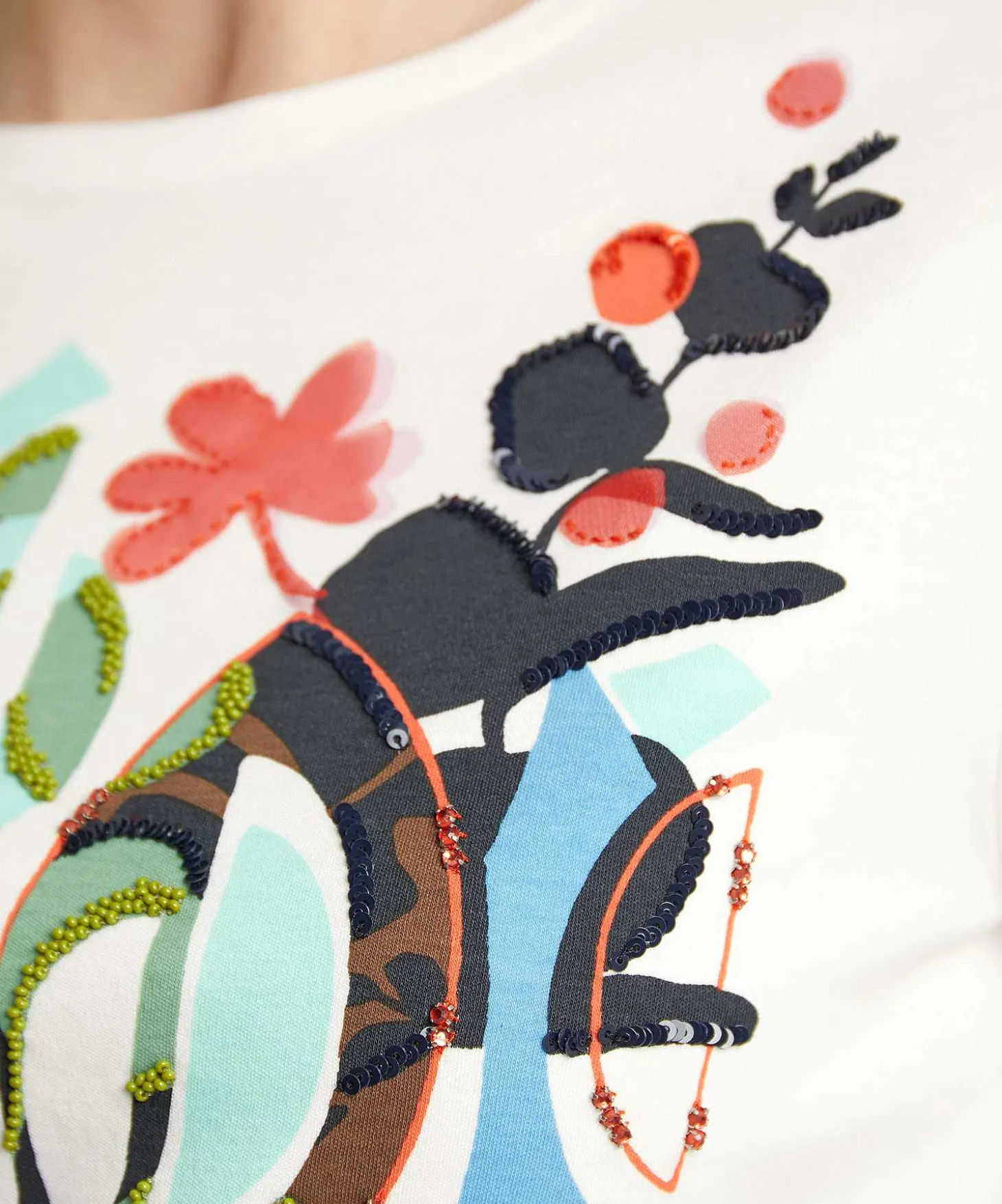 Marc Cain Shirt Print Met Kraaltjes