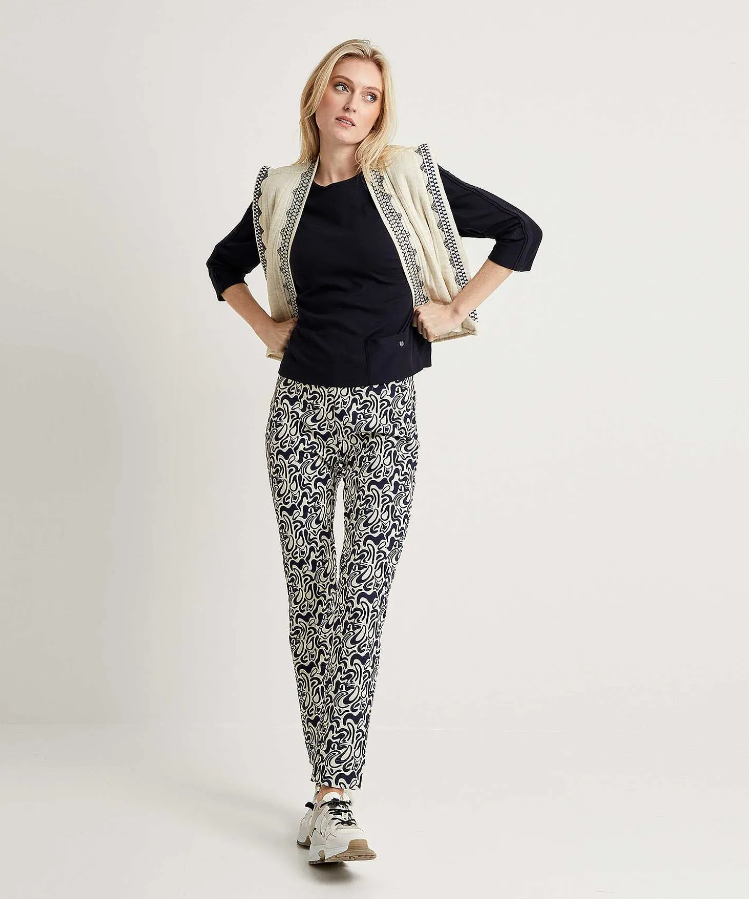 Marc Cain Shirt Ribjersey Zakje
