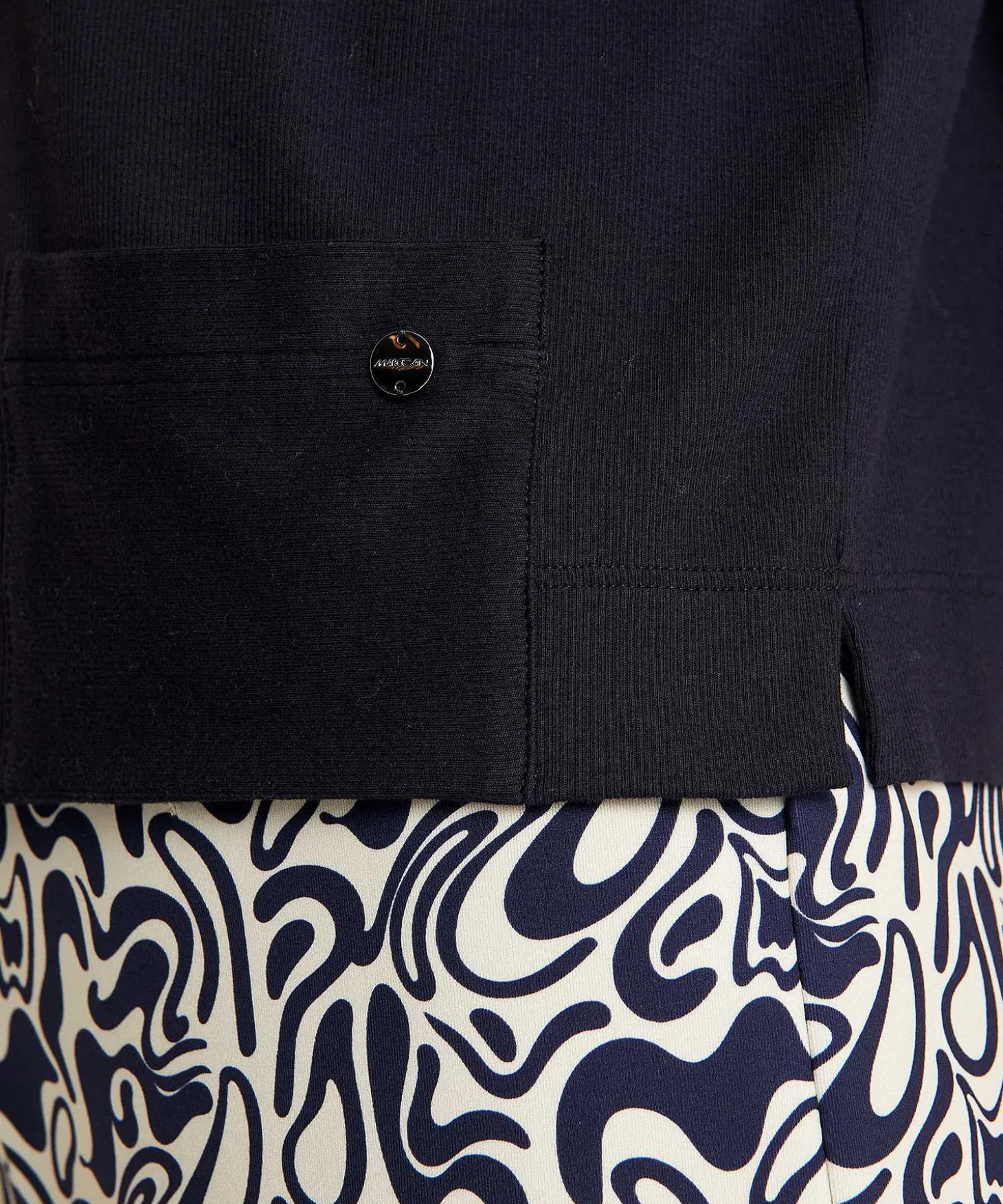 Marc Cain Shirt Ribjersey Zakje