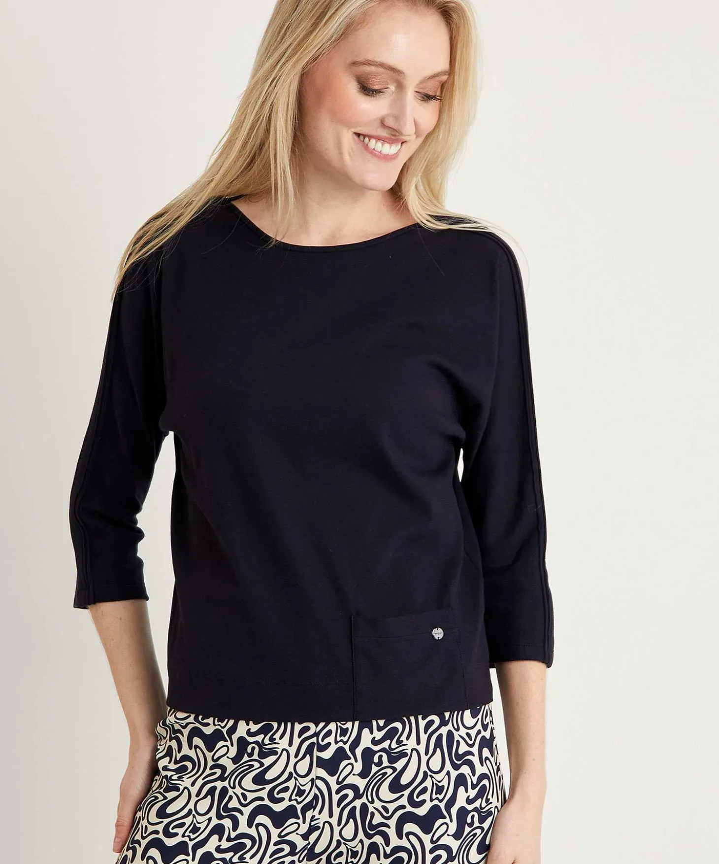 Marc Cain Shirt Ribjersey Zakje