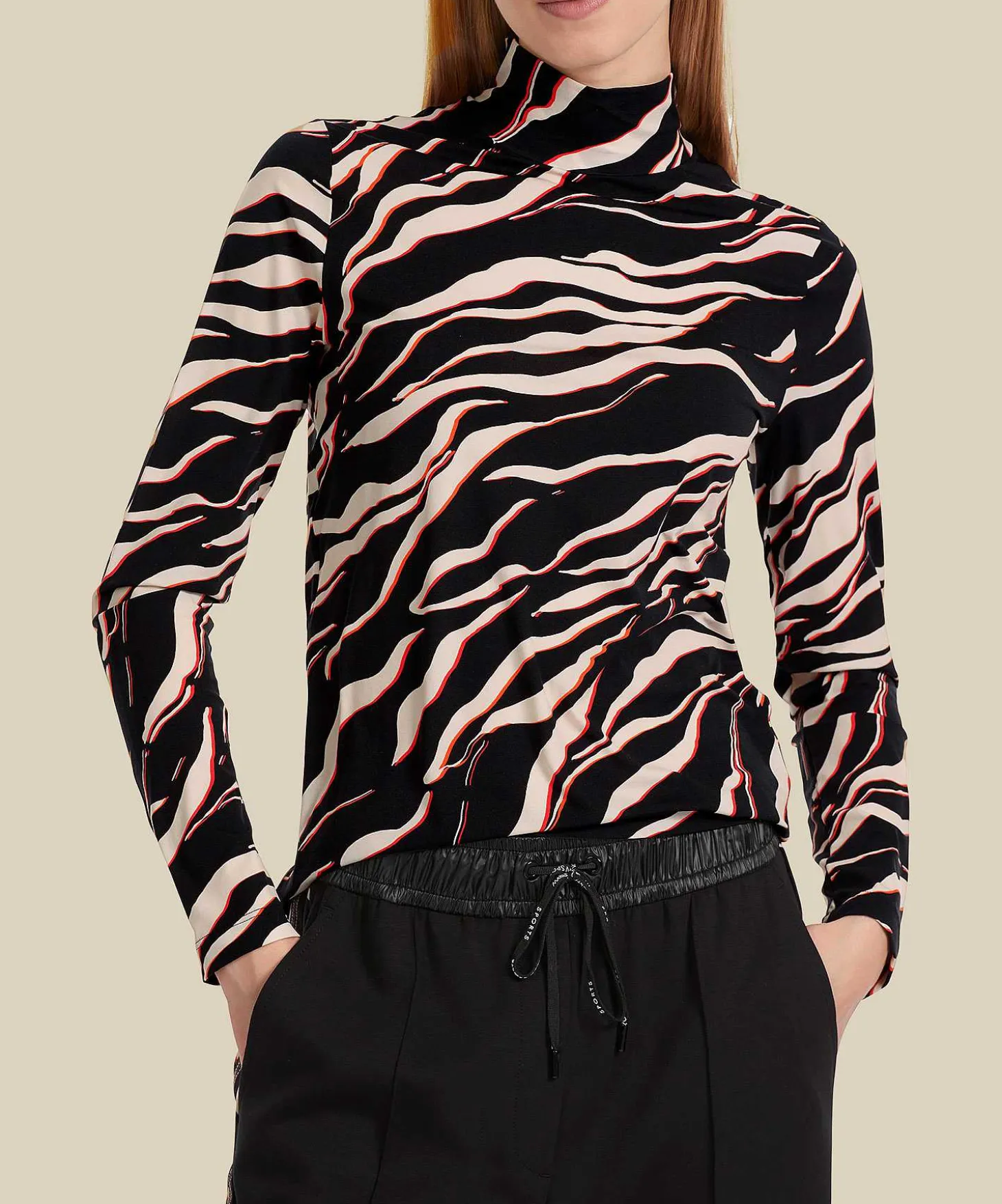 Marc Cain Sports Colshirt Zebraprint Panty-Feel