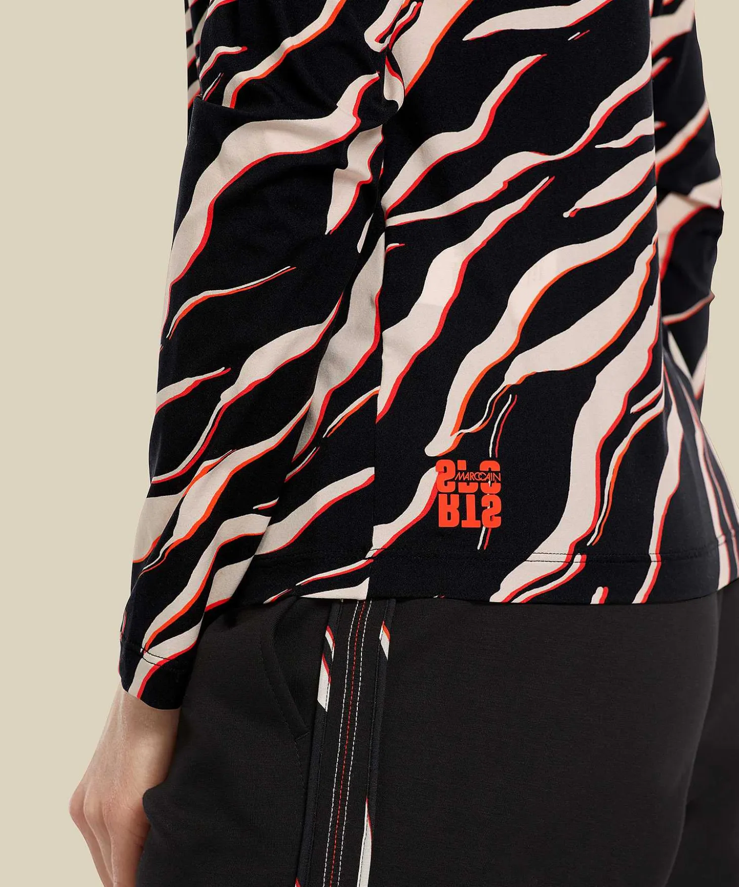 Marc Cain Sports Colshirt Zebraprint Panty-Feel