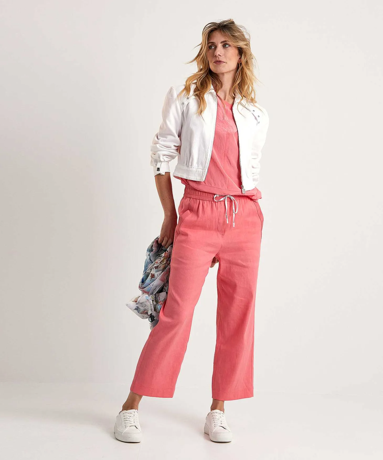 Marc Cain Sports Cropped Broek Linnenmix Wusu