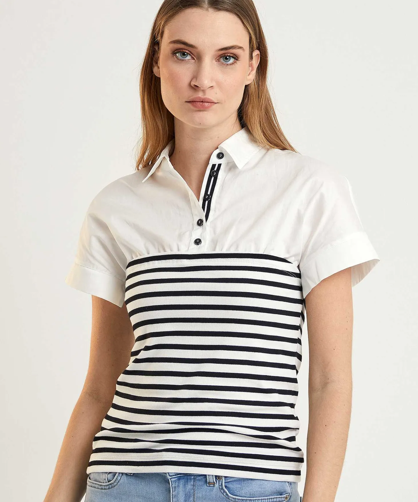 Marc Cain Sports Poloshirt Blouse Strepen