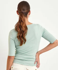 Marc Cain Sports Shirt Korte Mouw Rib