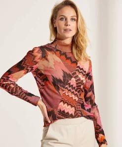 Marc Cain Sports Soft Mesh Top Mountainprint