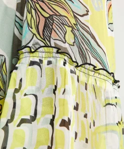 Marc Cain Sports Transparante Blouse Bloemenprint