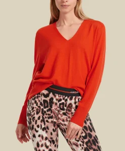 Marc Cain Sports Trui Contrastbies Wolmix