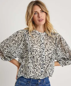 Moscow Cotton Voile Blouse Butterfly
