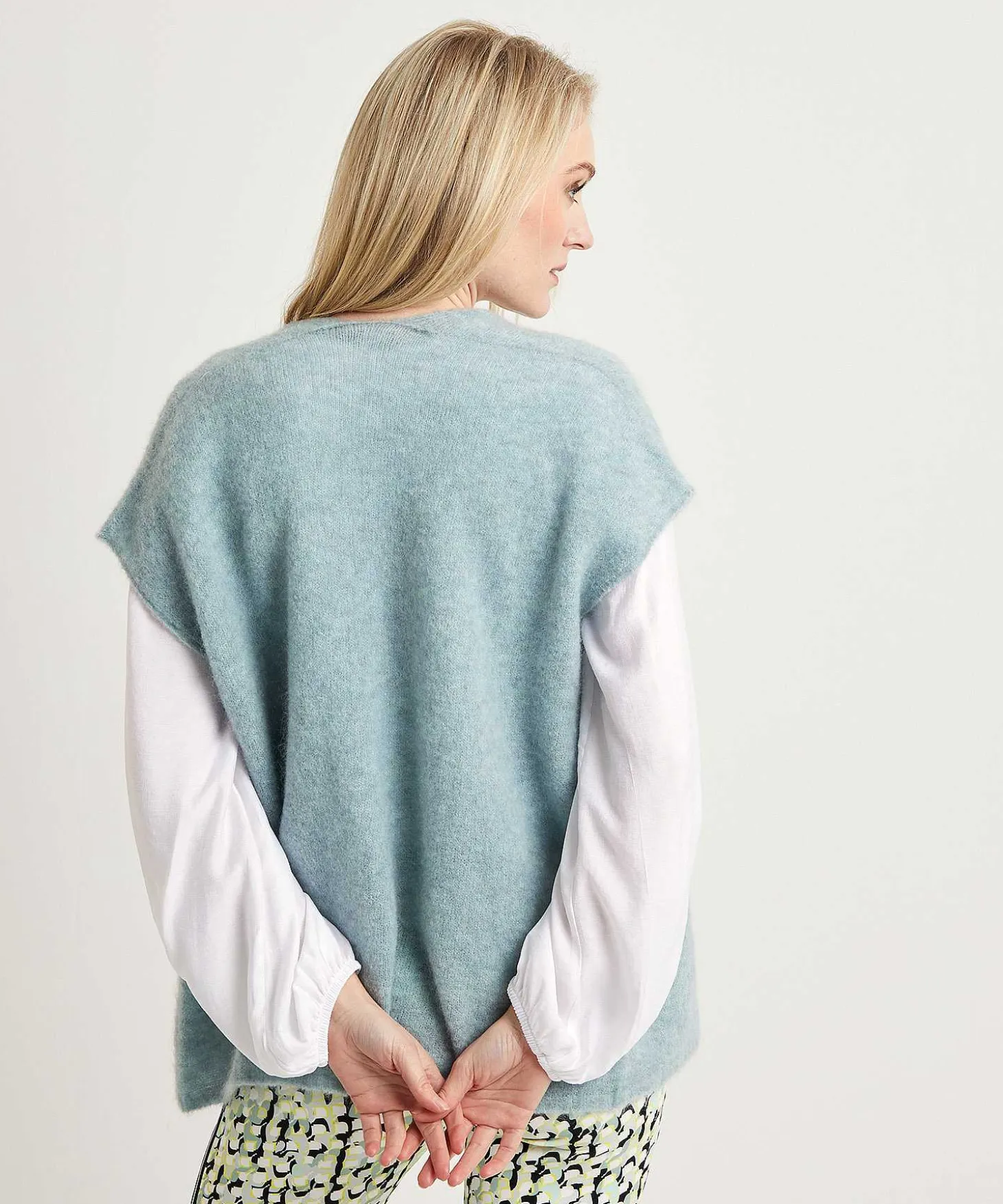 No Man's Land Mouwloos Swagger Vest Wolmix