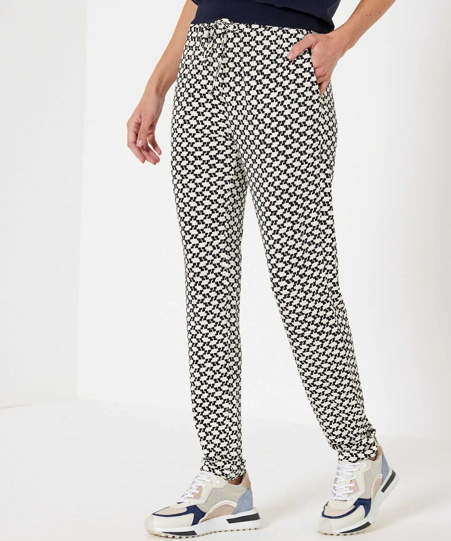 No Man's Land Slinky Broek Grafische Print