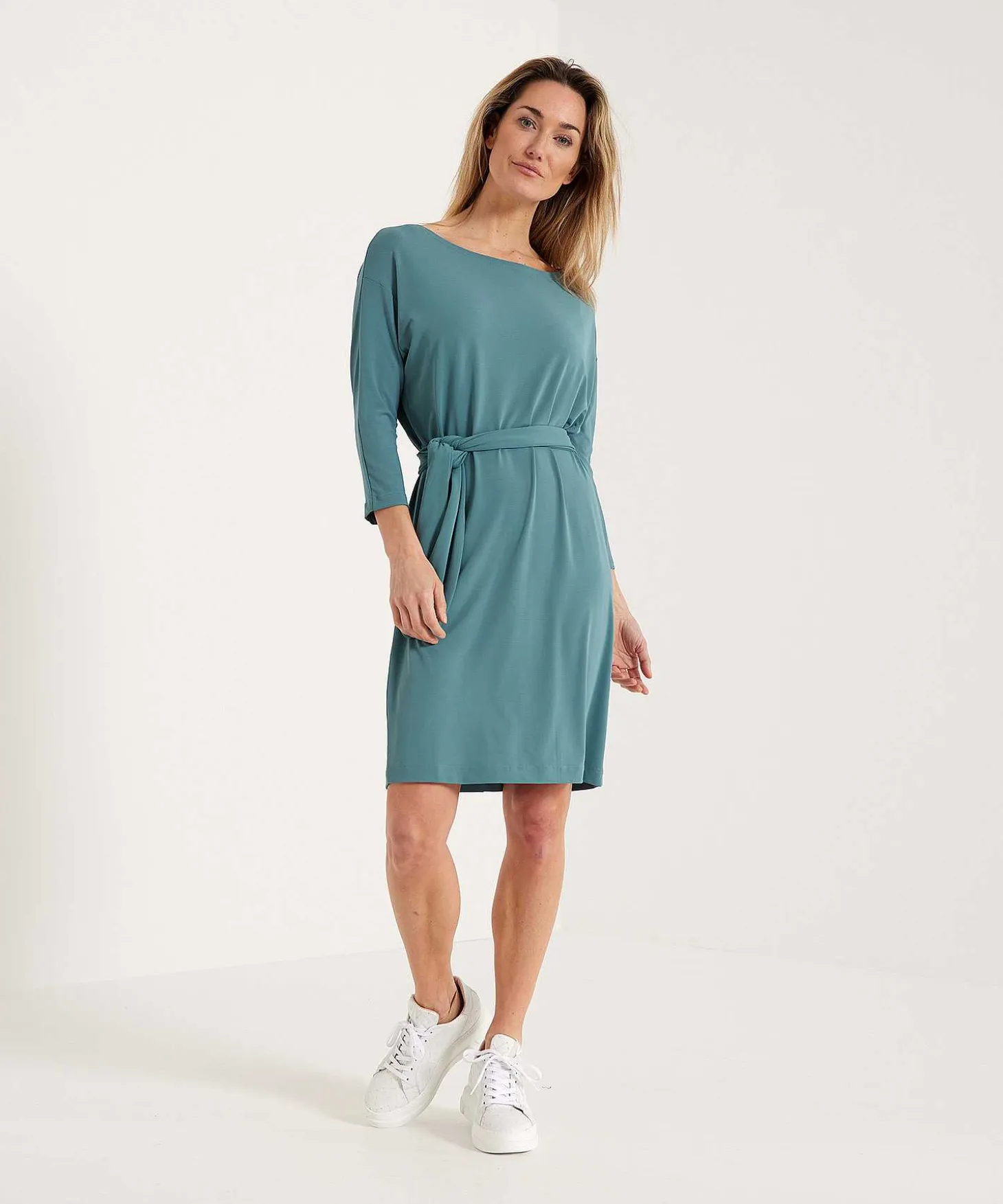 No Man's Land Slinky Jurk Ceintuur Crepe