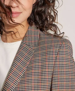 Oui Blazer Fijne Ruit