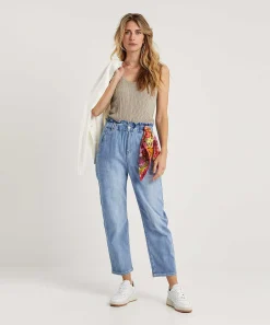 Raffaello Rossi Cropped Paperbag Jeans Riana