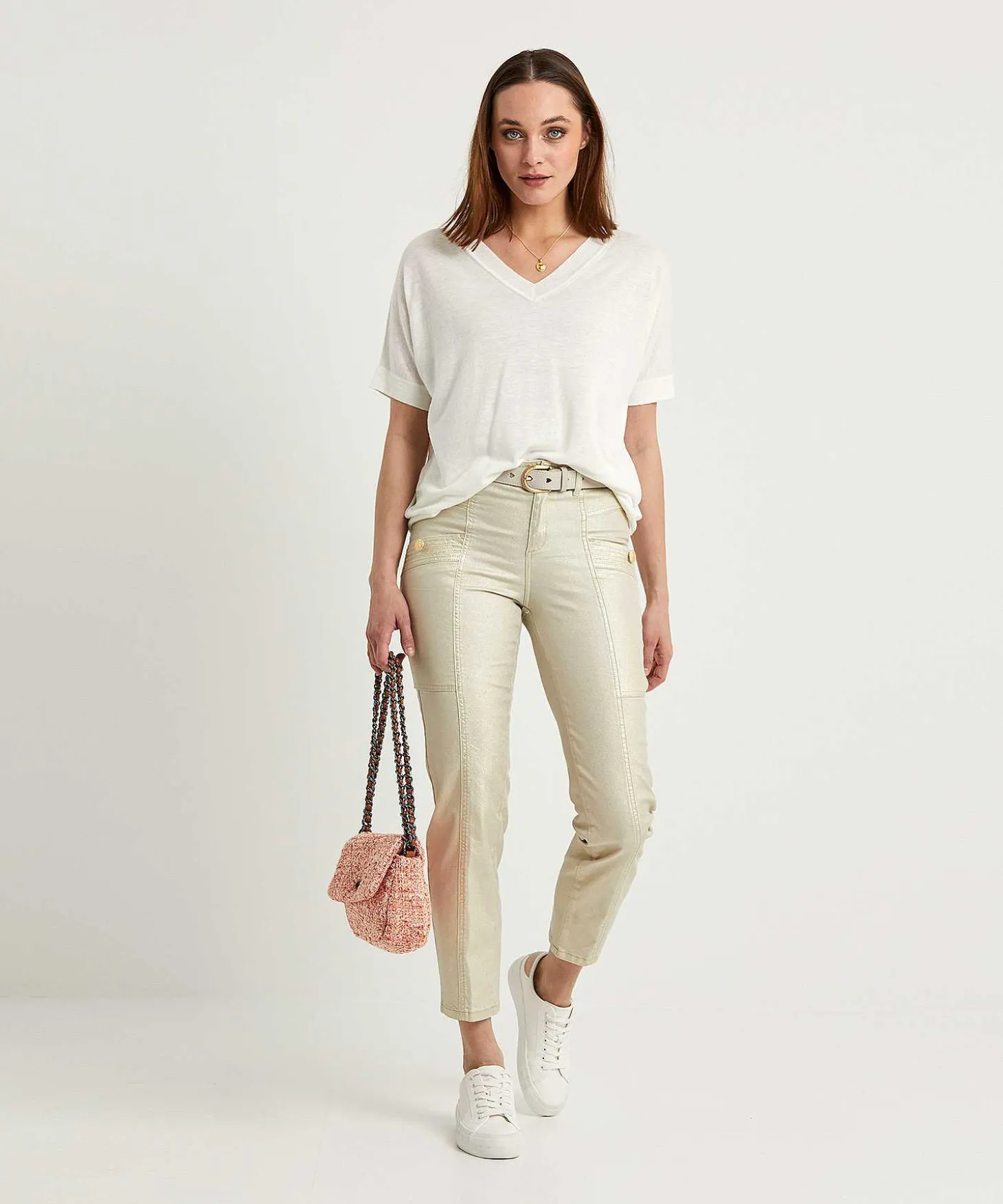 Rosner Metallic Cargo Broek Antonia