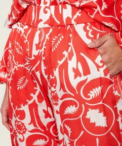 Rosner Silky Palazzo Broek Bladprint May