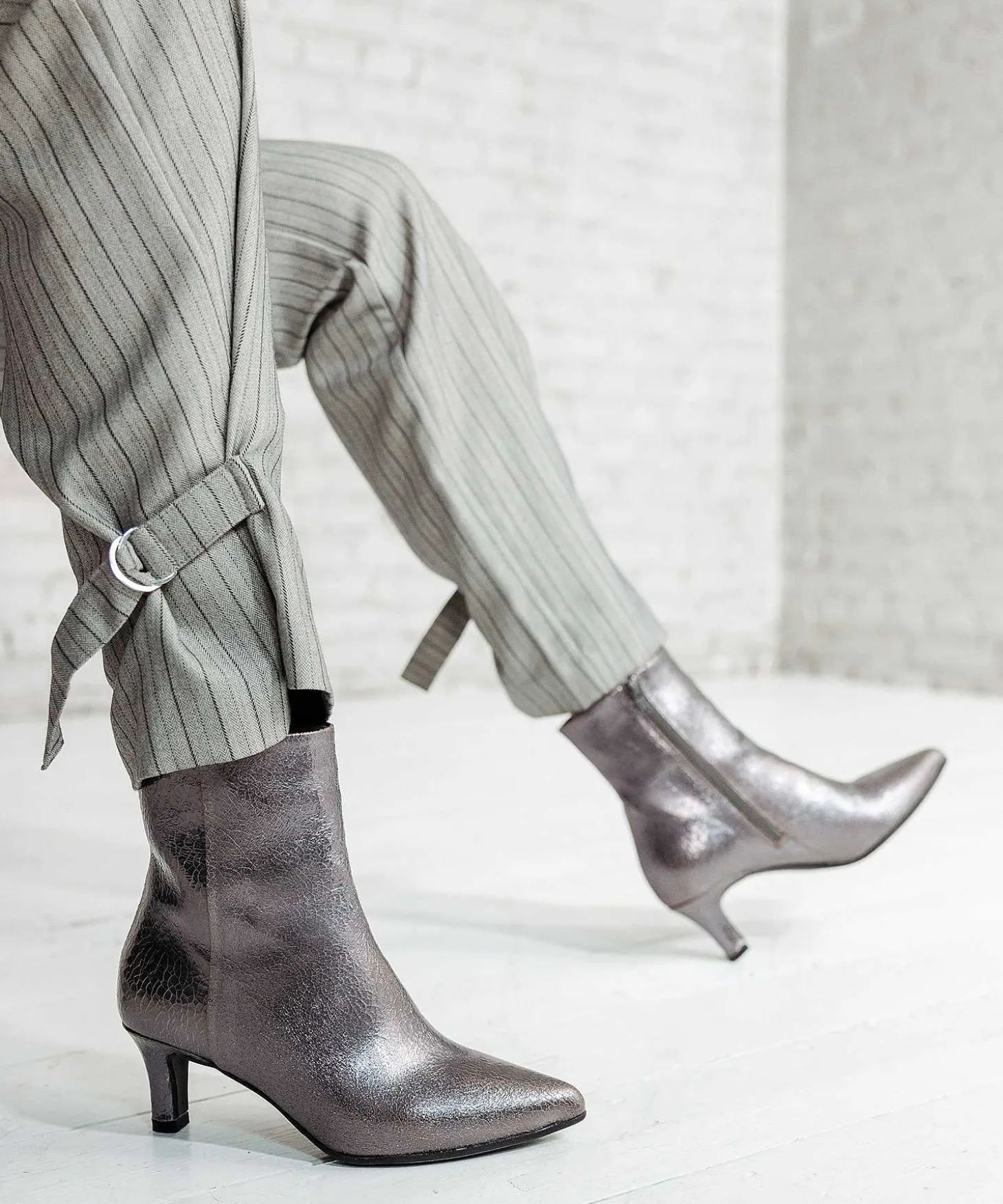 Via Vai Metallic Enkellaars Leer Noah Lou